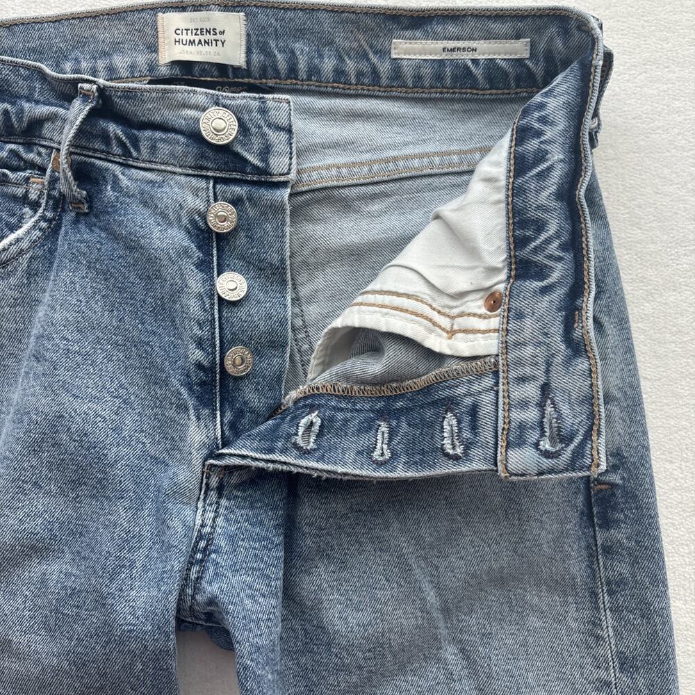 Citizens of Humanity C of H Women 24 Jeans Emerson Distressed Button Fly Relaxed - Picture 2 of 16